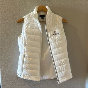 White Quilted Vest with Logo (Brandon Dunes)